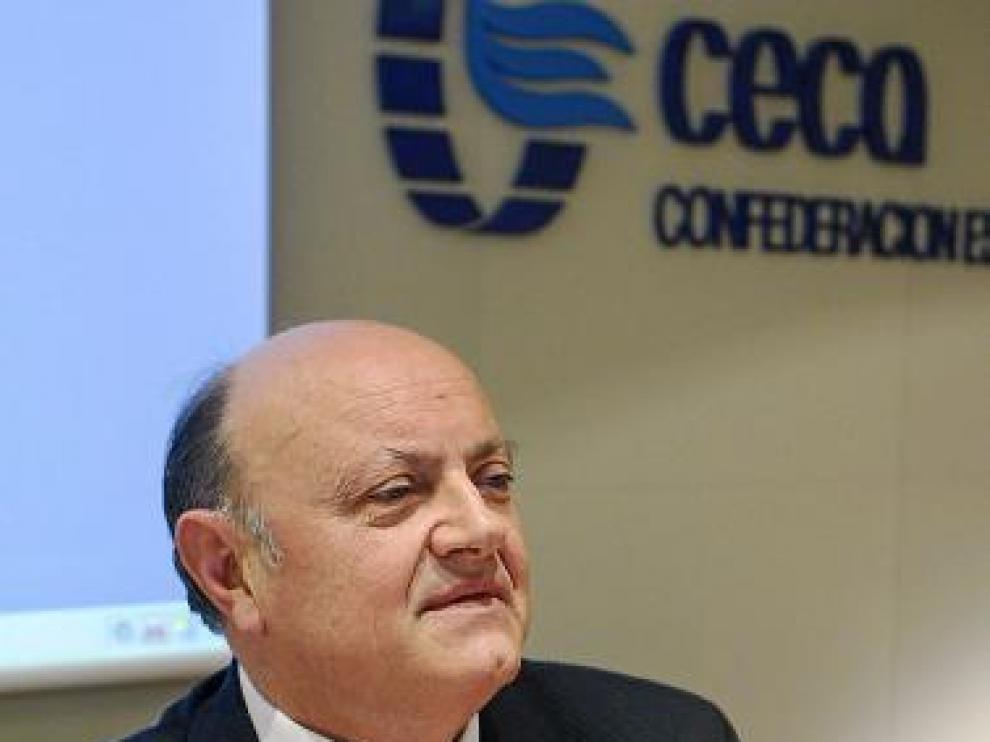 Juan Ramón Quintás, presidente de la CECA, ayer.