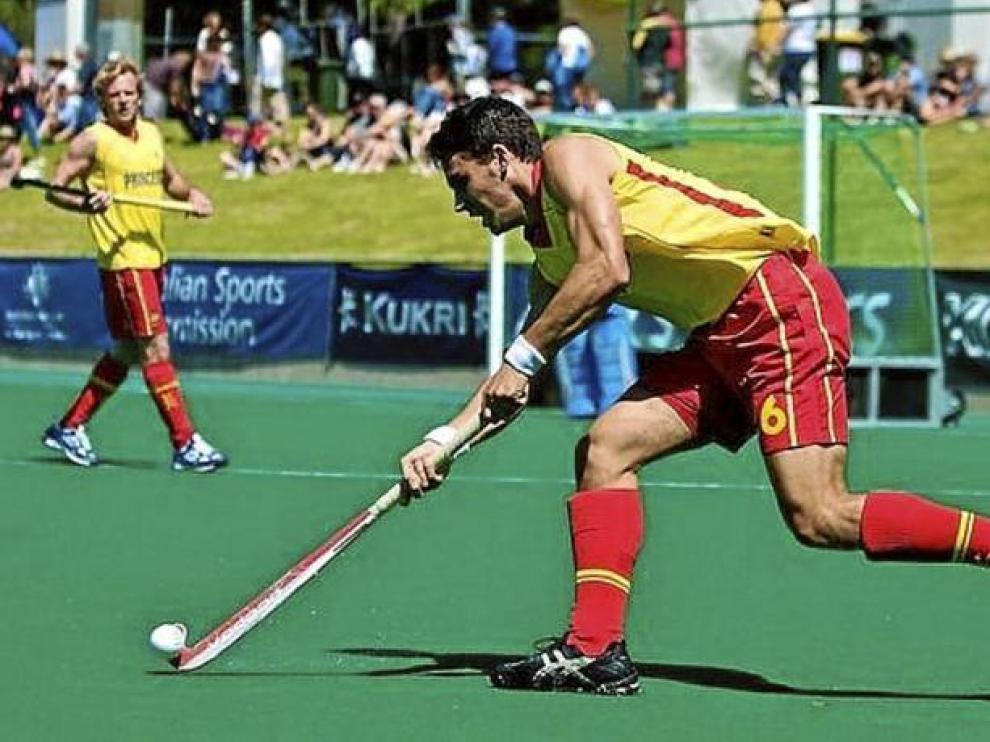 El aragonés Andrés Mir, en un partido con la selección española