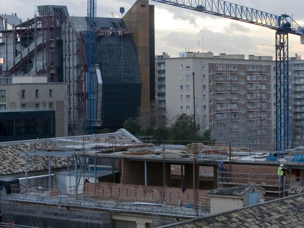Imagen actual de las obras del Hospital Provincial.