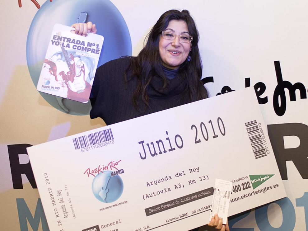 La zaragozana Mamen Grajera, la primera en adquirir una entrada para el Rock In Rio-Madrid