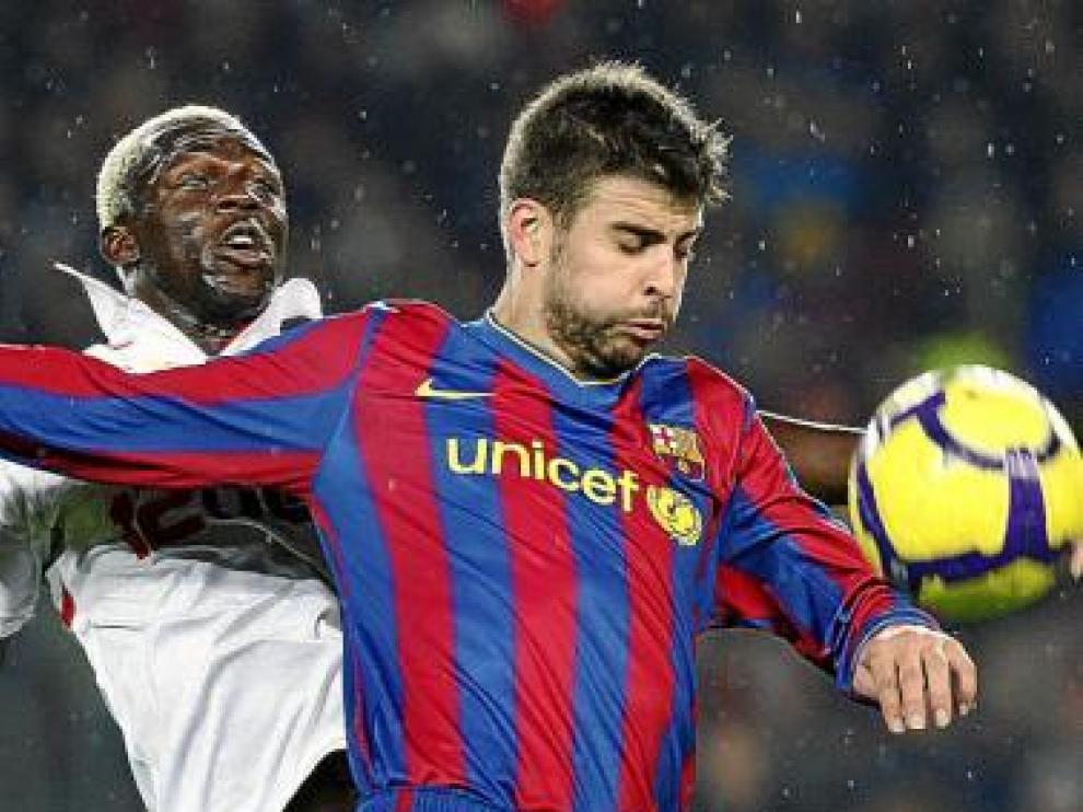 Gerard Piqué, en un partido contra el Sevilla