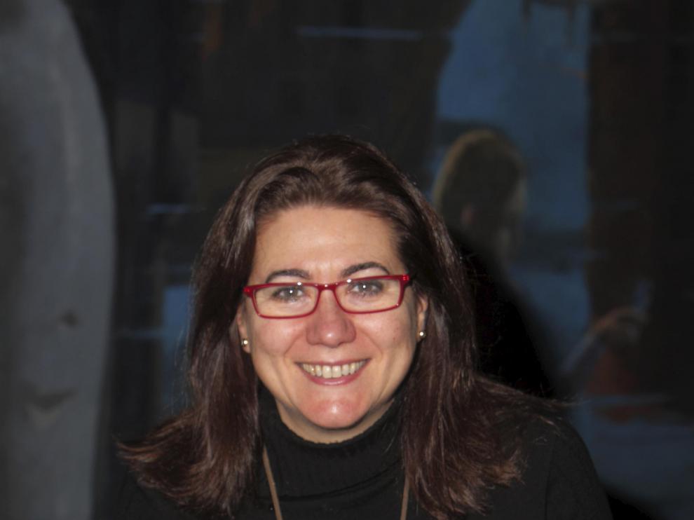 Luisa Martín, en su reciente visita a Zaragoza.