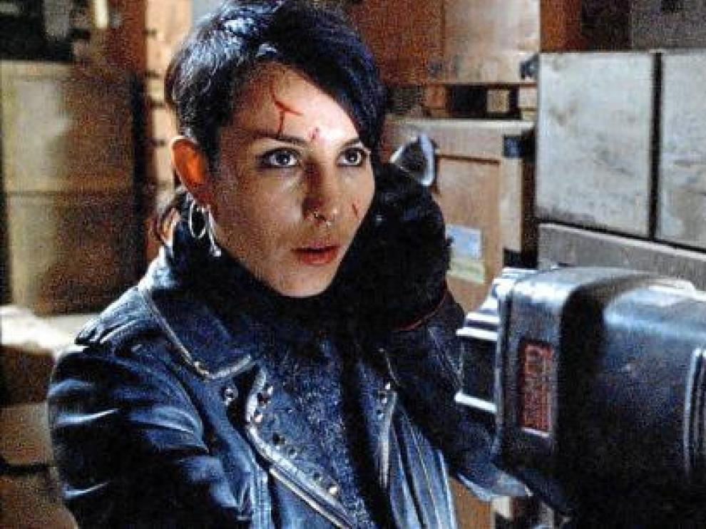Noomi Rapace, caracterizada como Lisbeth Salander, en 'Millenium 3'.