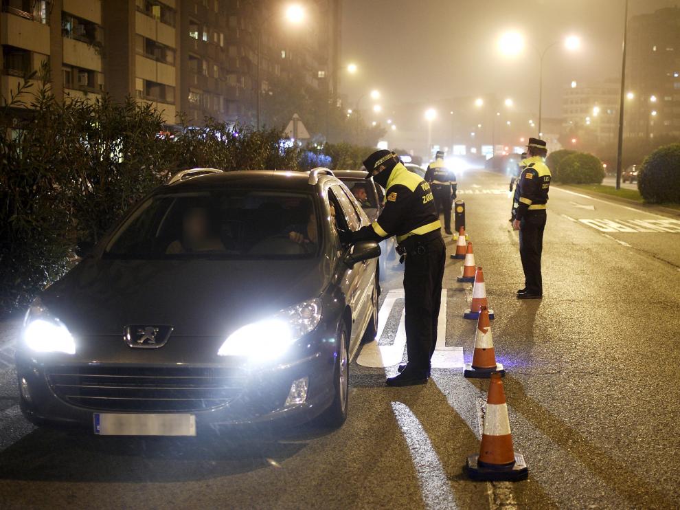 Control de alcoholemia en Zaragoza.