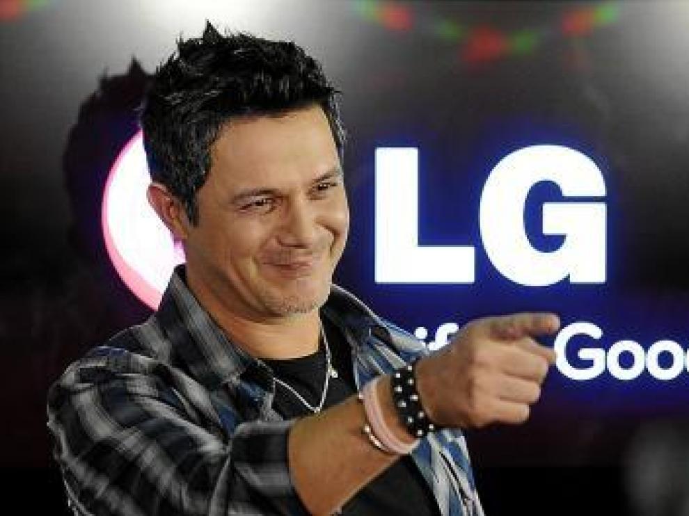 Alejandro Sanz ayer durante la presentación de la gira.