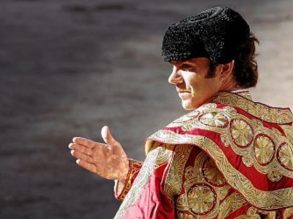 José Tomás, en la plaza de Aguascalientes, antes de la cogida.