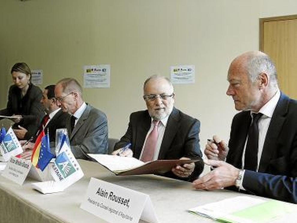 Alfonso Vicente, Philippe Rey, Víctor Morlán y Alain Rousset.