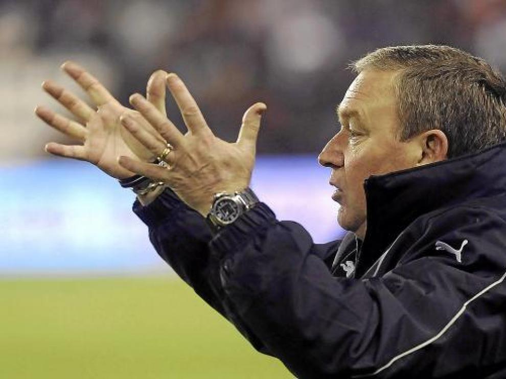 Javier Clemente durante un partido con el Valladolid