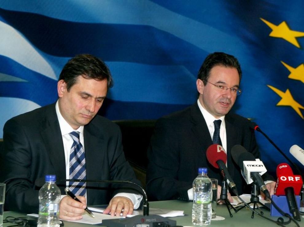El ministro de Finanzas, en la presentación del plan de austeridad griego.