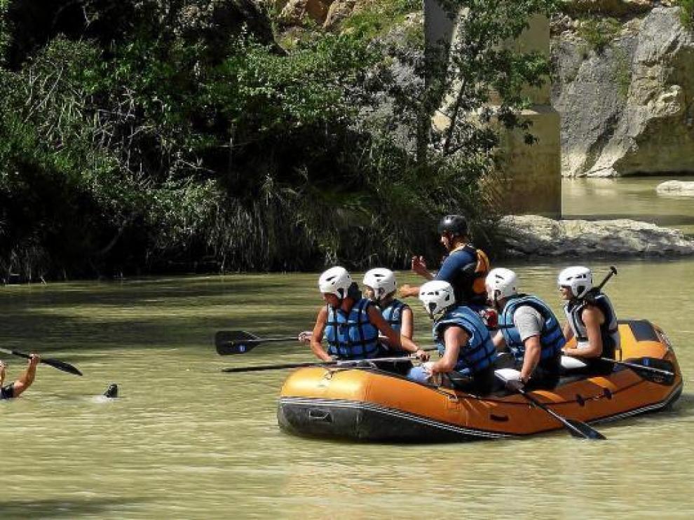 El rafting en el río Gállego fue una de las actividades estrella de 2009.