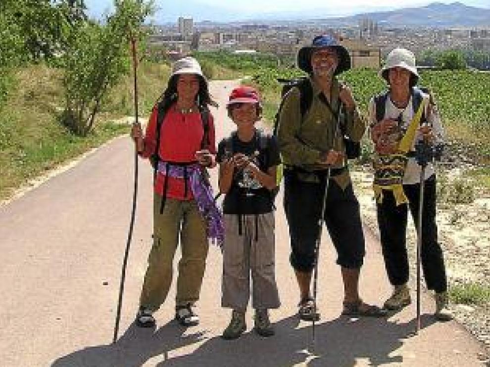 En Logroño, en su primer Camino de Santiago, en 2006.