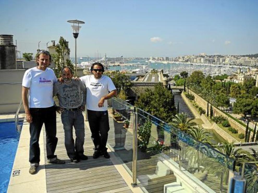 Pérez, Oiarzabal y Pauner, ayer en Palma de Mallorca.