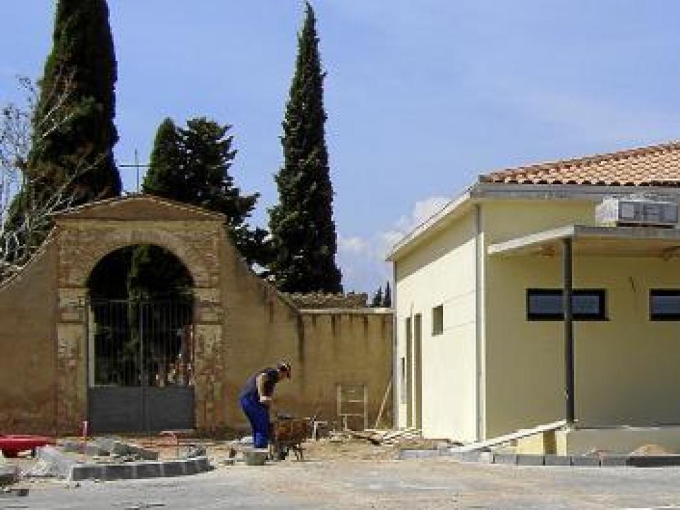 Vista de las instalaciones del futuro crematorio, ubicado en el cementerio de Tarazona.