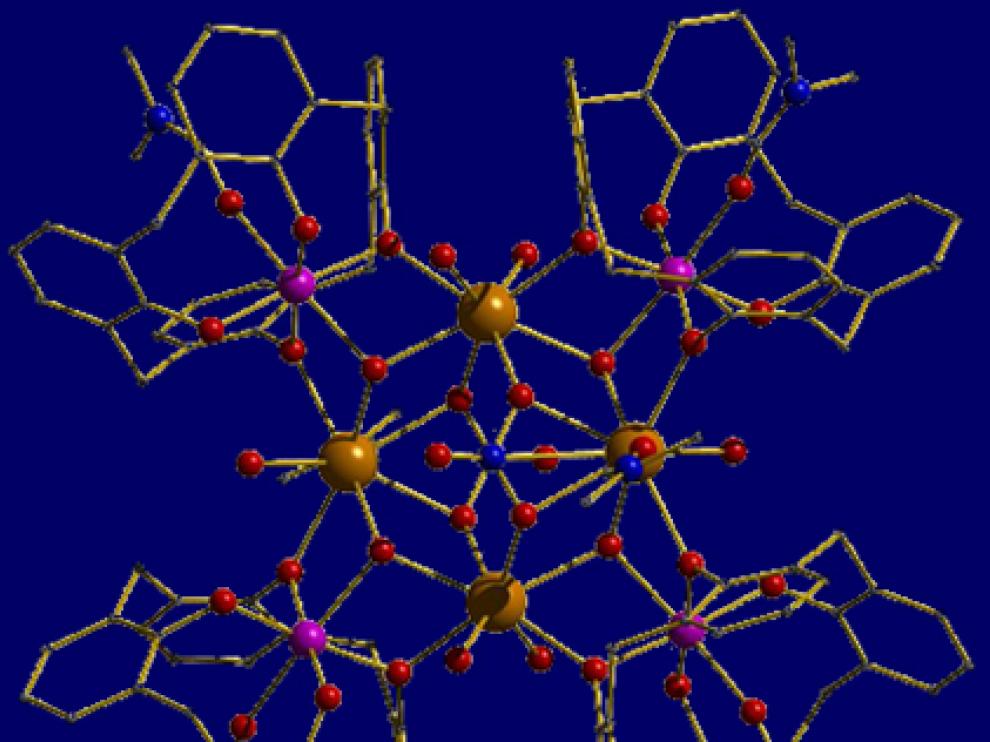 Estructura de un material magnético molecular