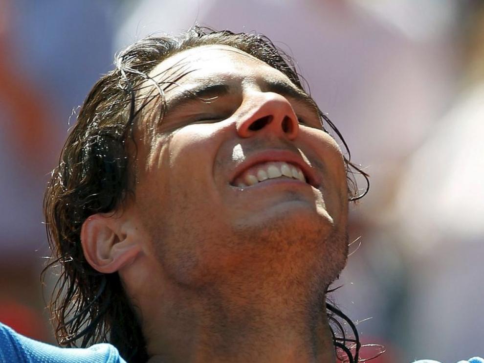 Rafa Nadal muestra su alegría