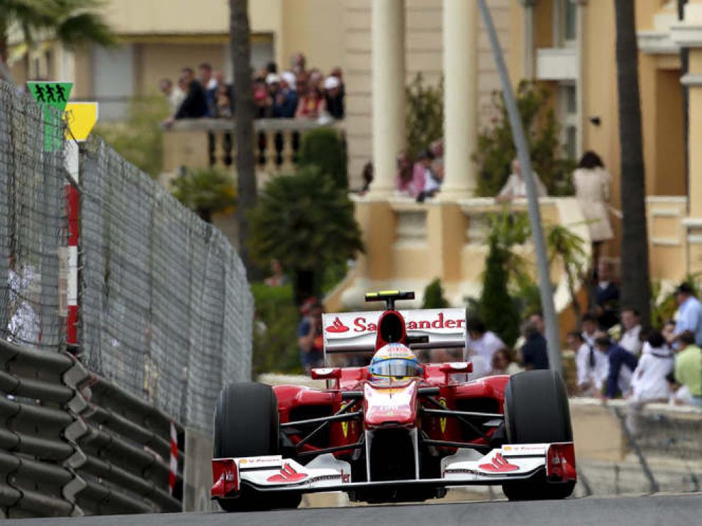 Alonso, en el circuito urbano monegasco