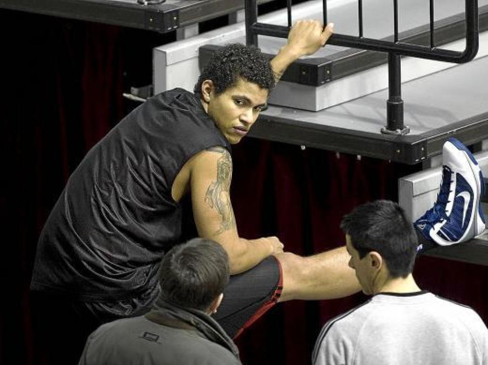Rafael Hettsheimeir, en un entrenamiento con el CAI.