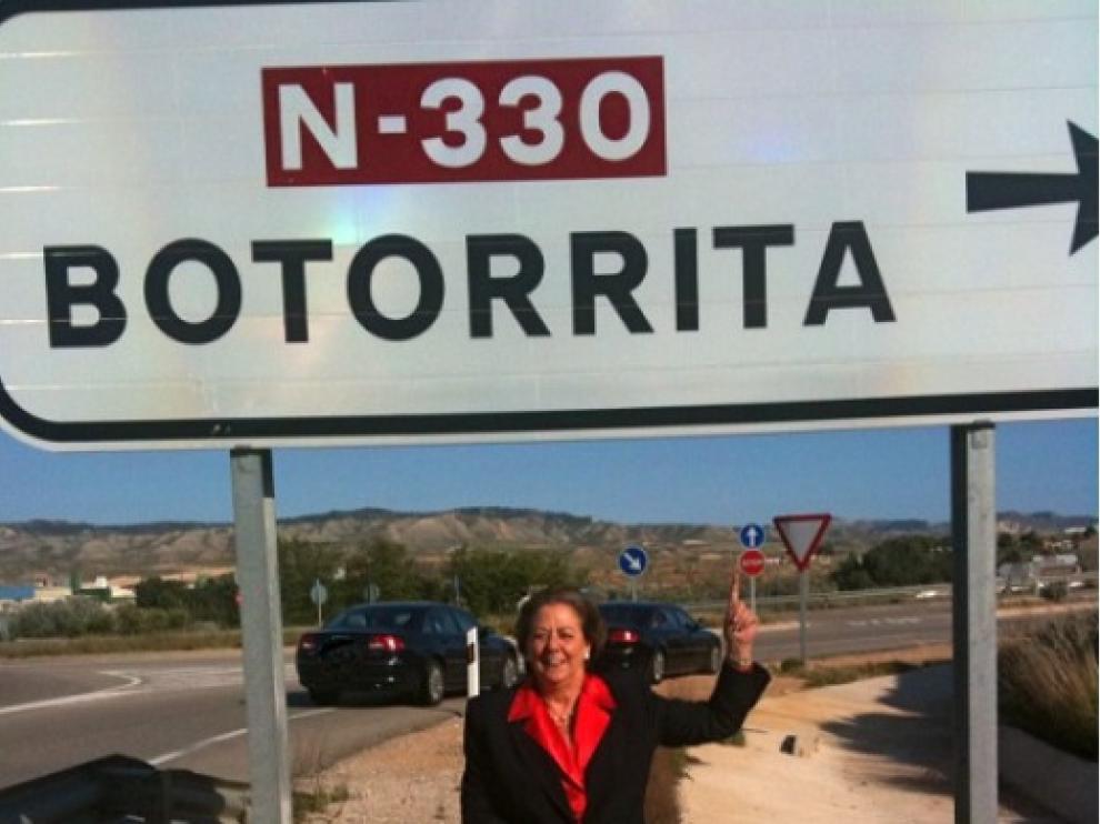Rita Barberá pidió el voto desde la localidad zaragozana de Botorrita.