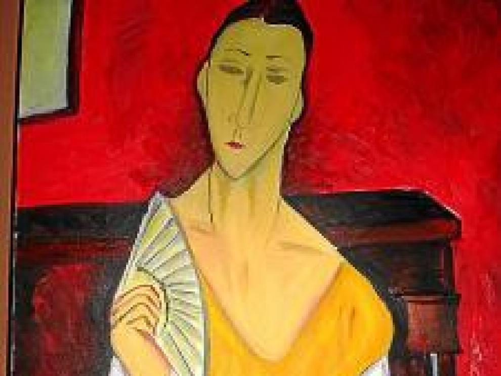 'La femme à l'évantail', de Modigliani.