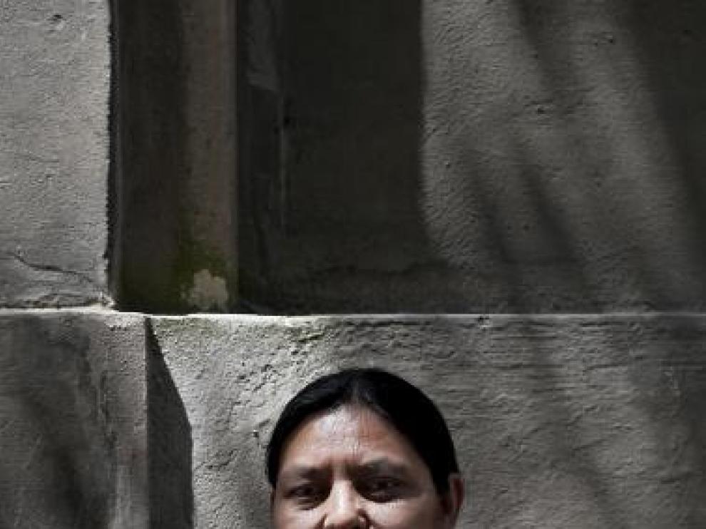 Petronila Morales, ayer, en Zaragoza.