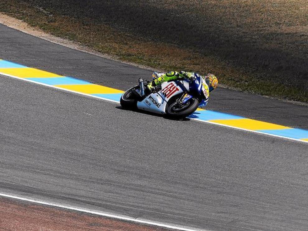 Valentino Rossi, en los entrenamientos libres de ayer.