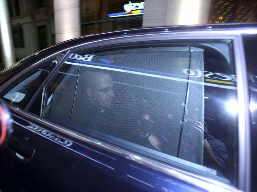 El presidente de Cajasur, a la salida del consejo de administración