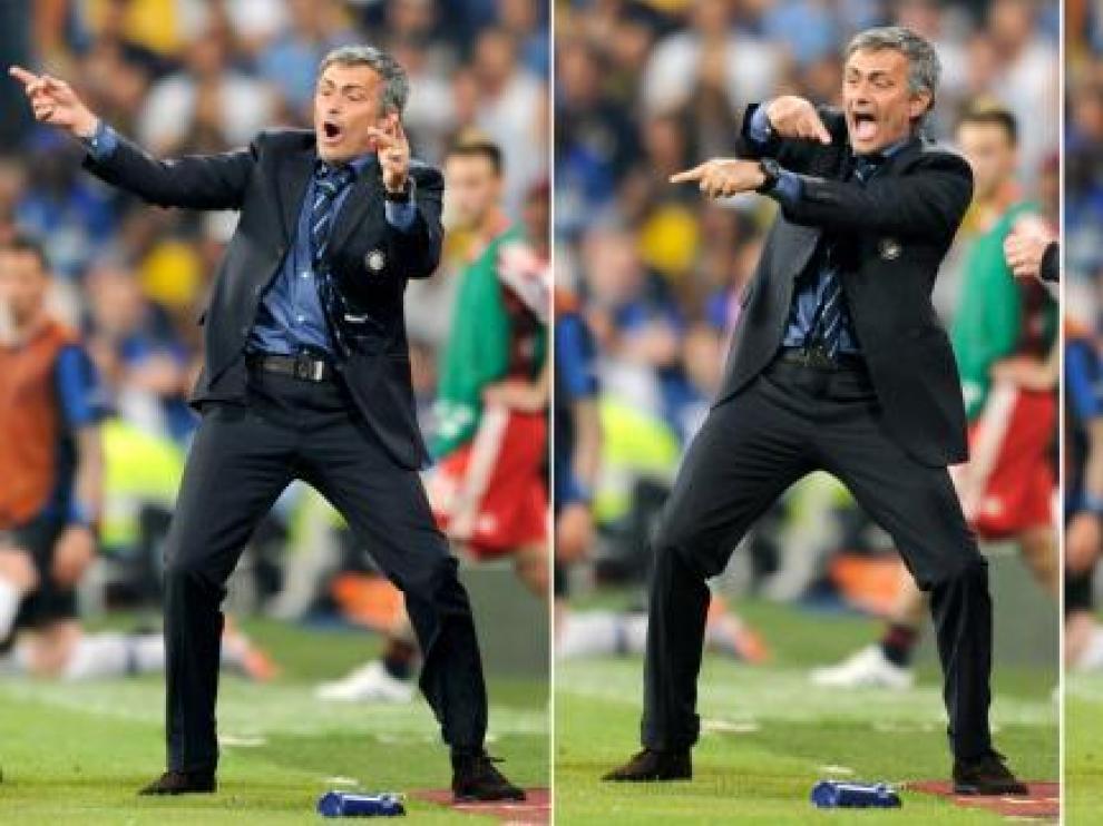 José Mourinho, en estado puro en la final contra el Bayern de Múnich.
