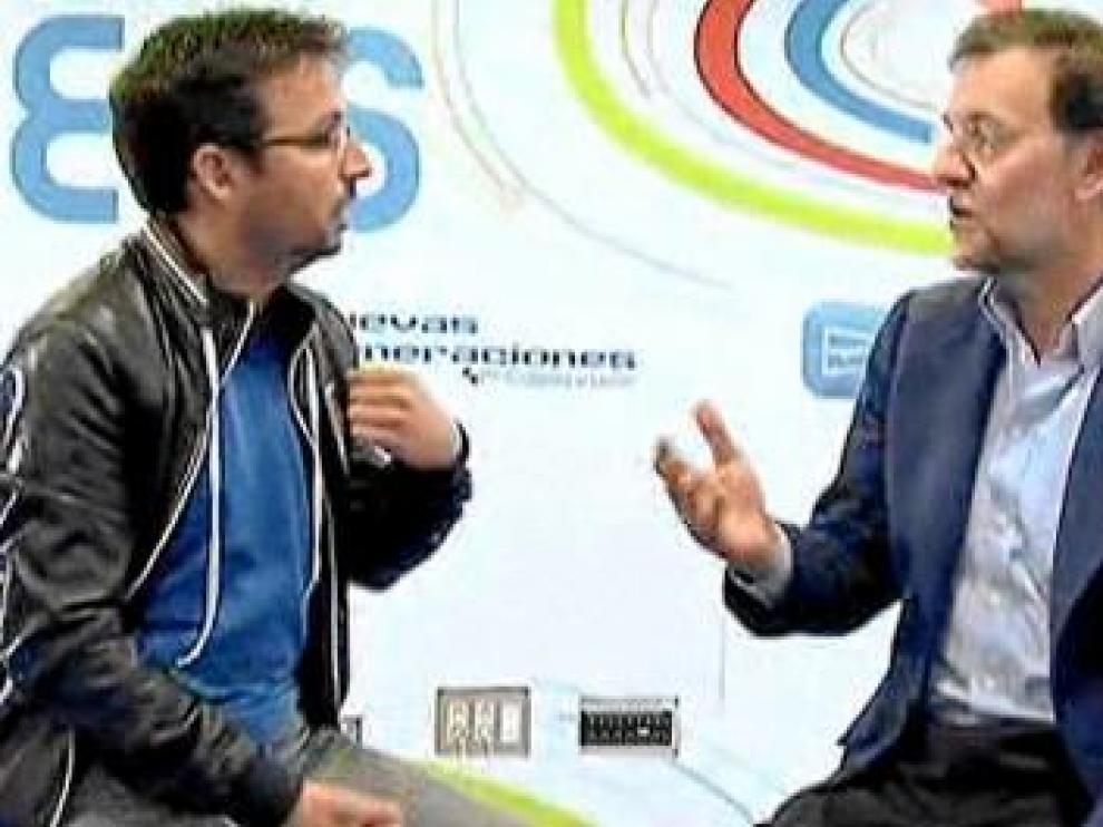 El Follonero conversa con Mariano Rajoy en 'Salvados'.