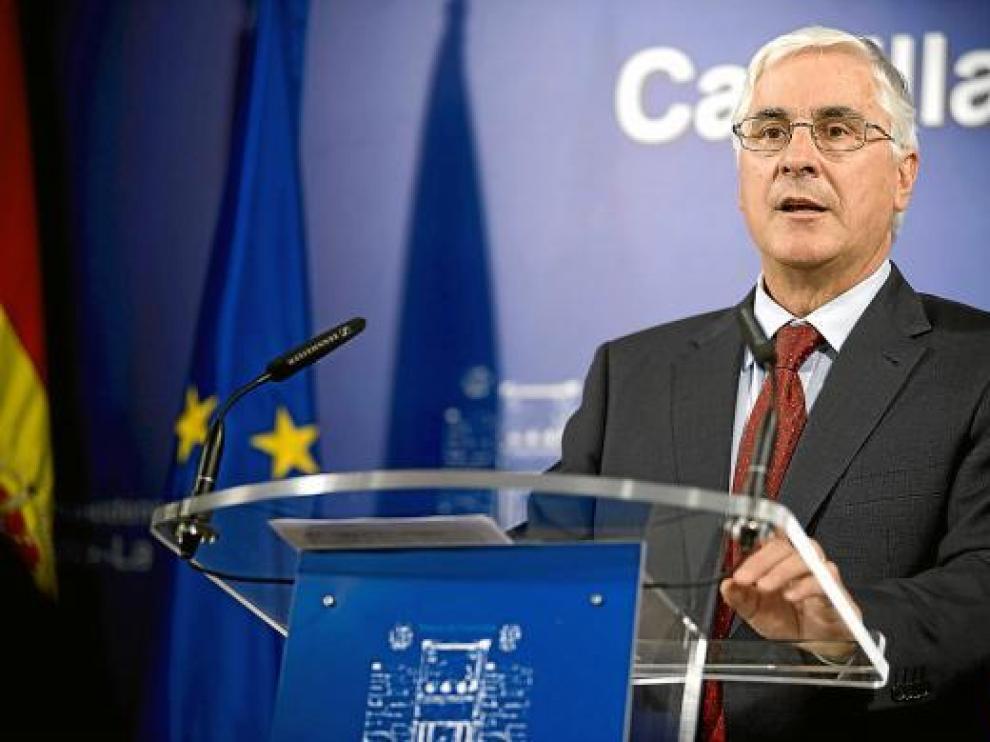 José María Barreda, ayer, durante el anuncio de la remodelación de su Gobierno.