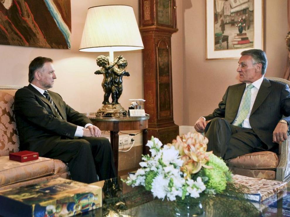 Iglesias junto al presidente de Portugal