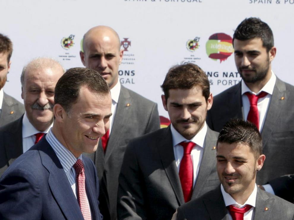 Don Felipe anima a los jugadores