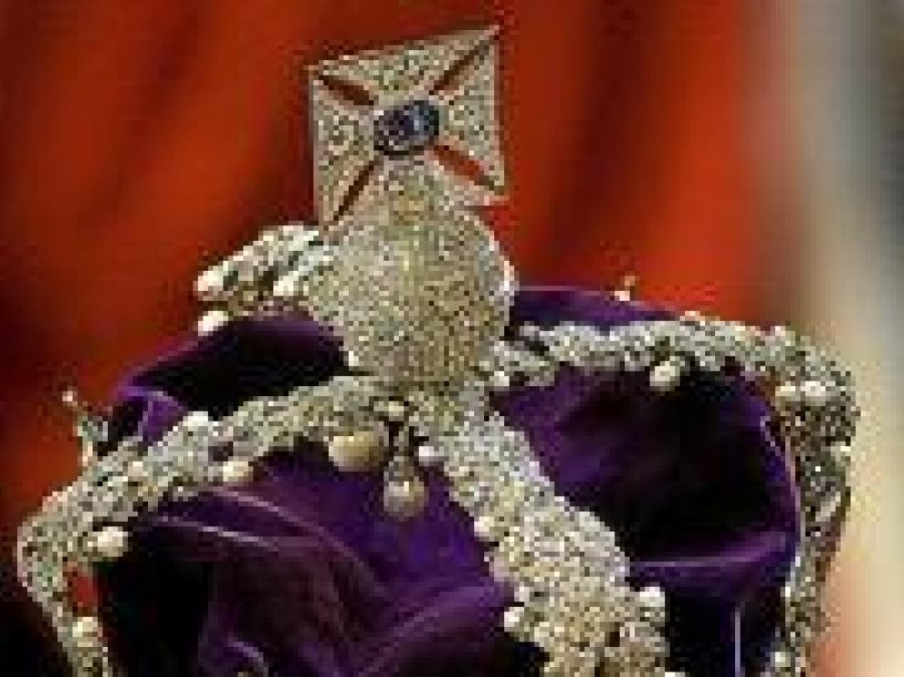 La reina Isabel II, ayer.