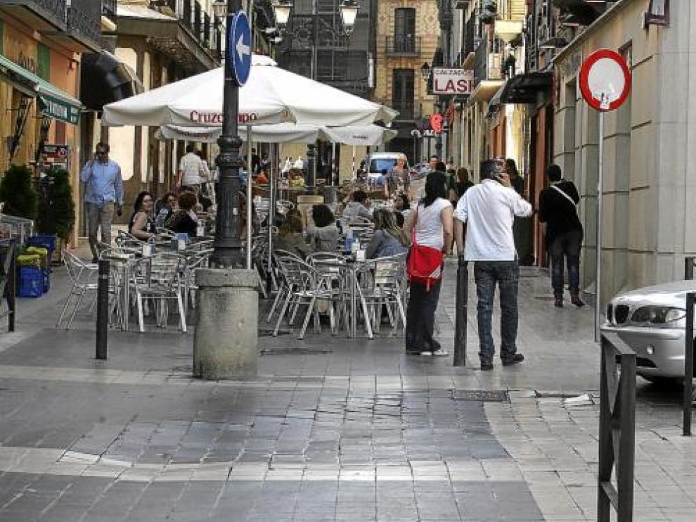La peatonalización de la calle de Padre Huesca, en la foto, depende de los fondos del plan Urban.