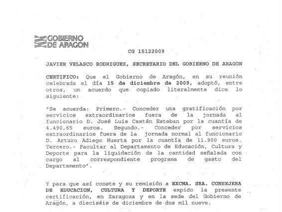 El Gobierno de Aragón oculta cómo, por qué y a quién reparte sus gratificaciones