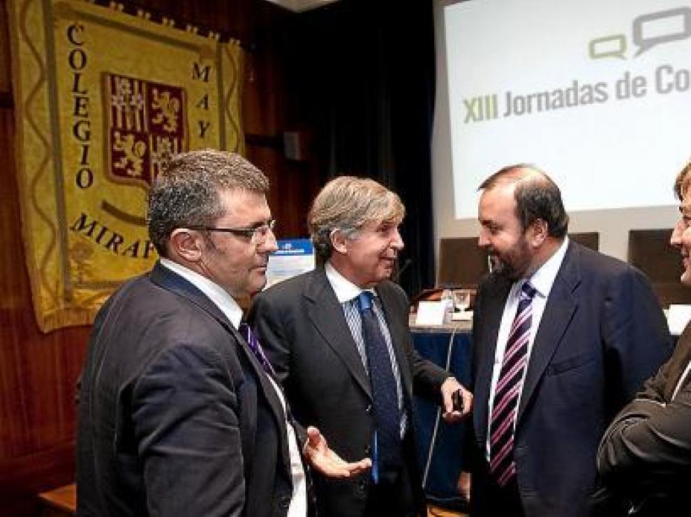 Mario Tascón, Ricardo Vaca, José Luis Sainz y José Manuel Lozano, director general de HERALDO.