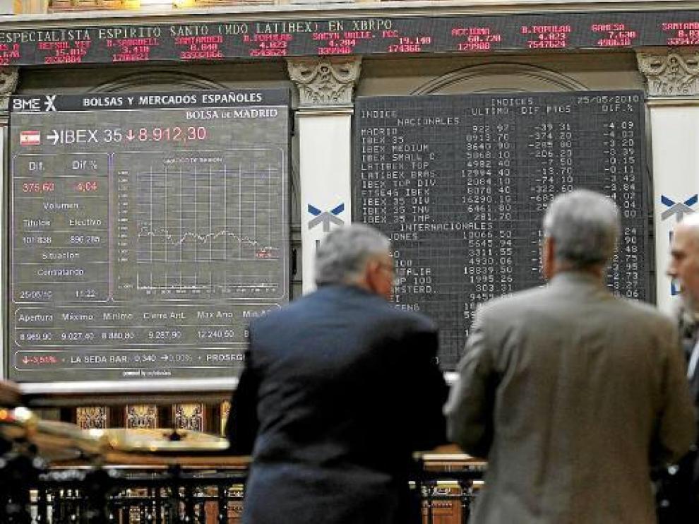 Imagen de la Bolsa esta semana que ha estado marcada por la inestabilidad de los mercados.
