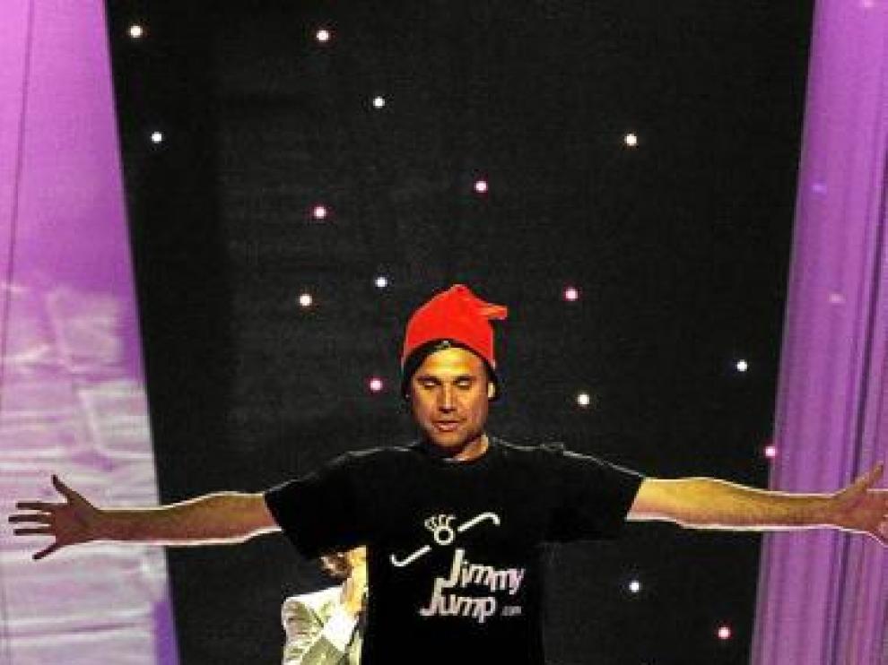 Jimmy Jump, cuando abandonaba el escenario del Telenor Arena.