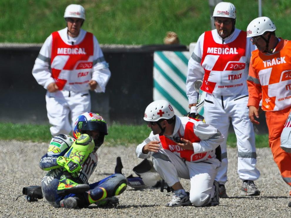 Caída de Valentino Rossi