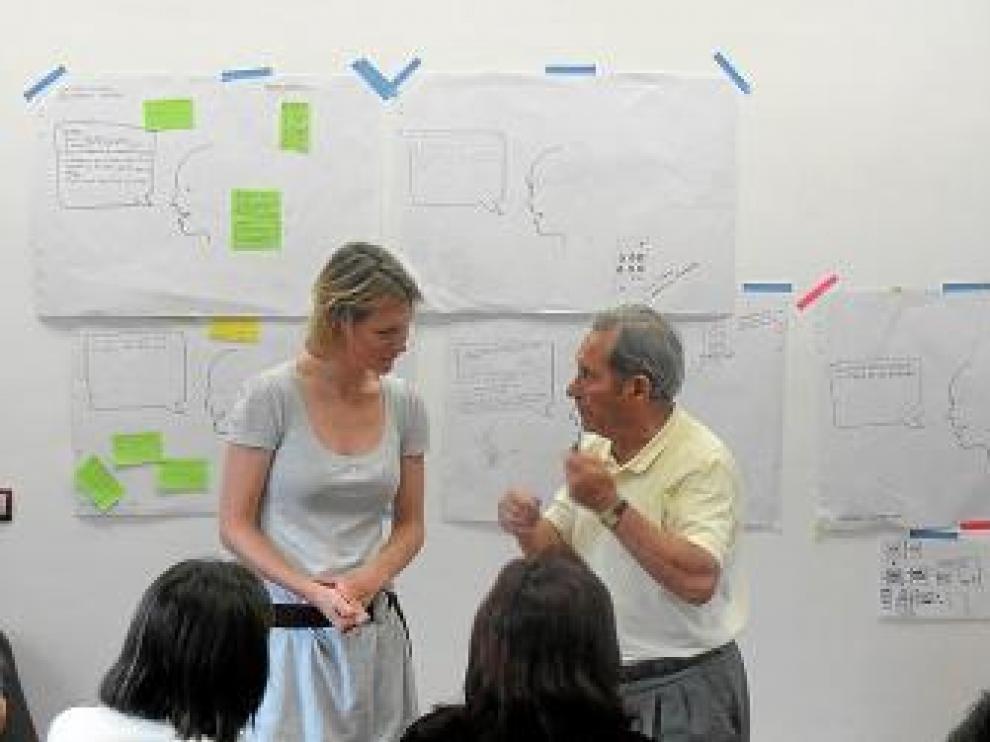 Una imagen del taller celebrado ayer en Tornos.
