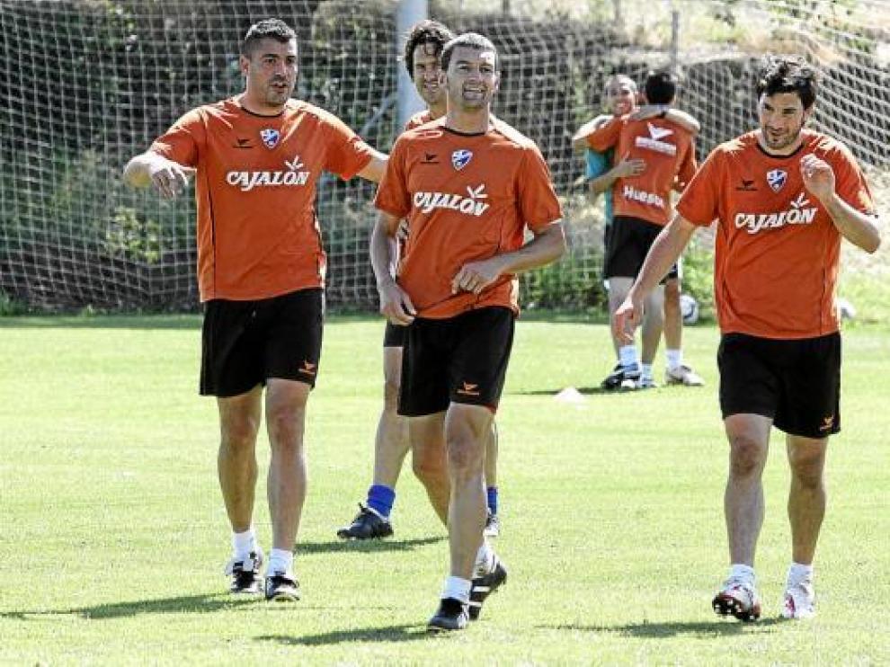 Corona, en el centro de la imagen. Detrás, Paco Borrego, Moisés y Sorribas.
