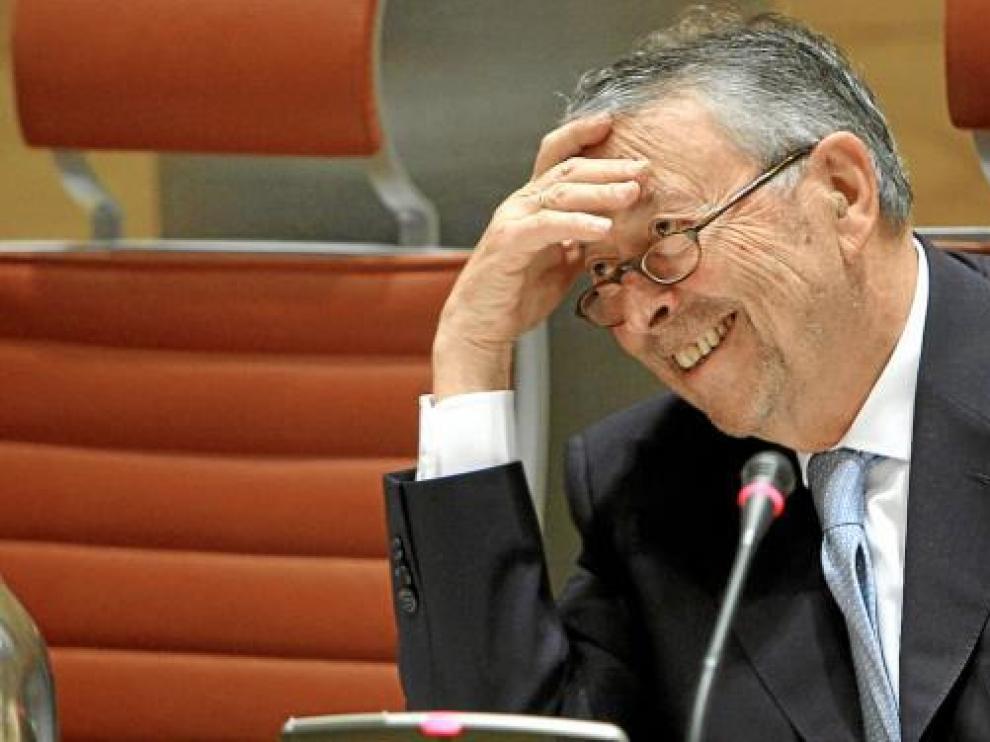 El presidente de RTVE, Alberto Oliart, en una comparecencia en el Congreso.