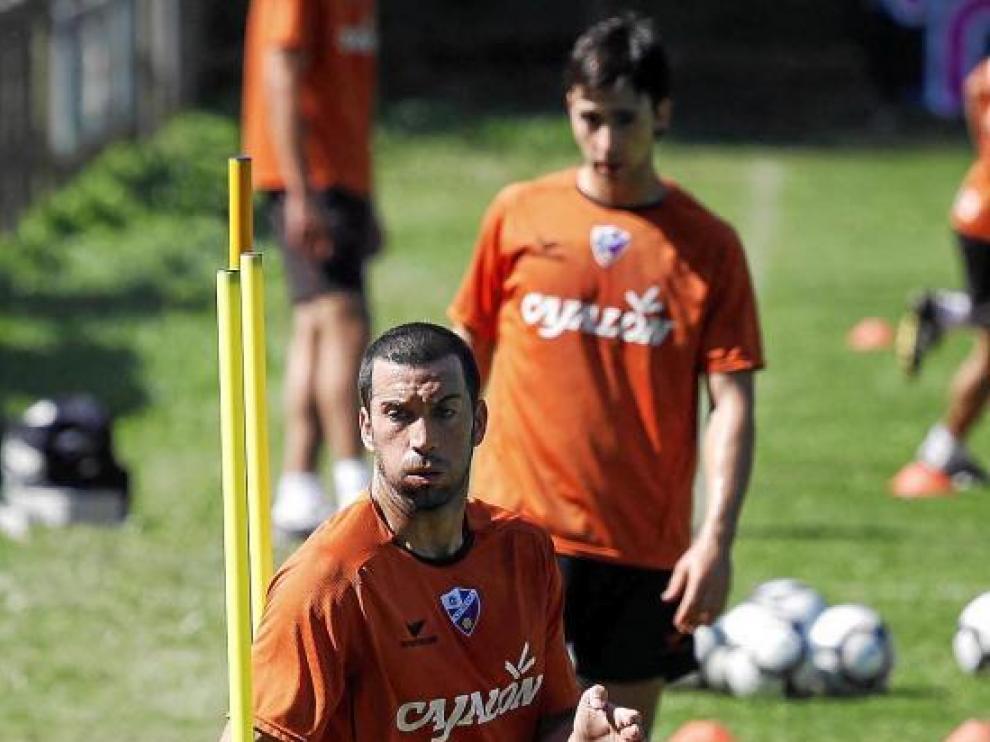 Joaquín Sorribas se emplea a fondo durante un entrenamiento.