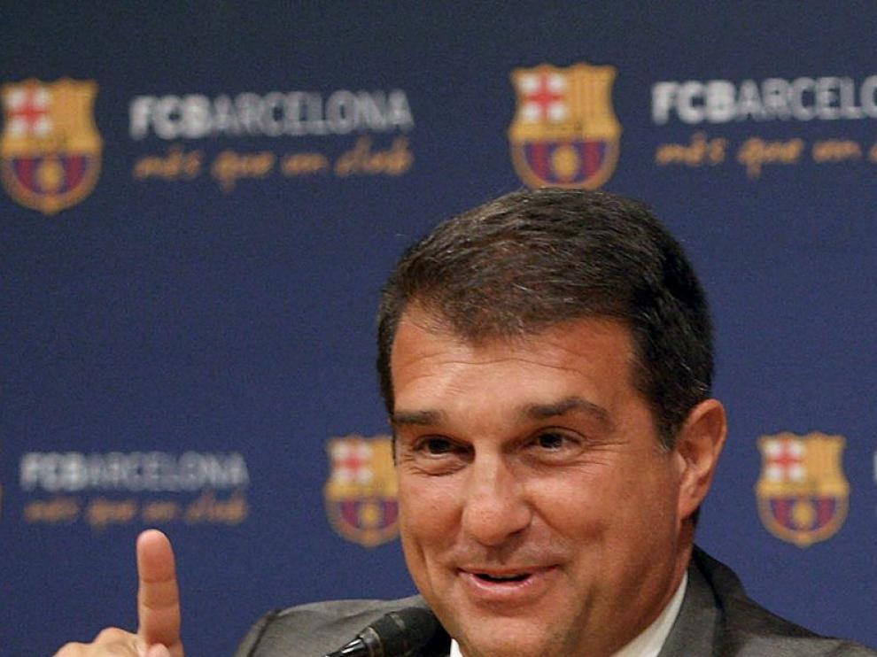 Joan Laporta, en su despedida
