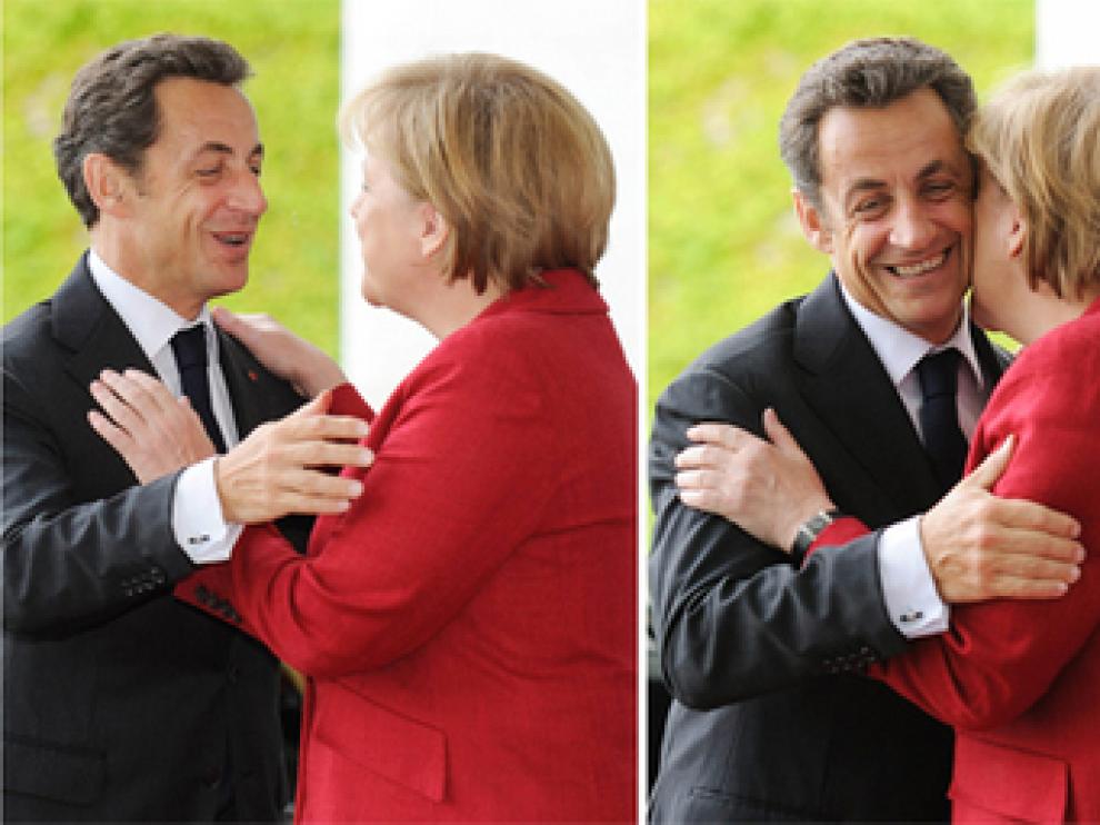 Encuentro enetre Merkel y Sarkozy
