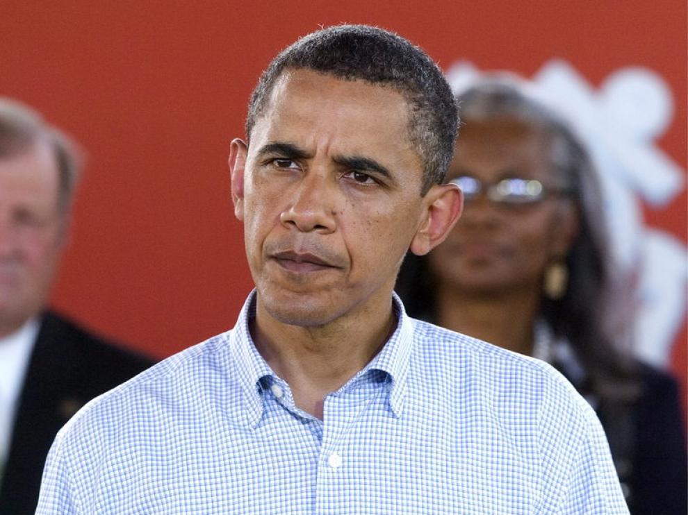 Obama durante su visita a una zona de recuperación del derrame de petróleo.