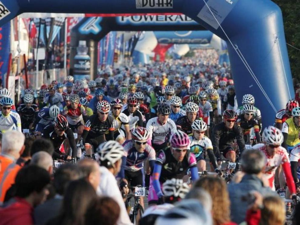 Los deportistas, en la Quebrantahuesos