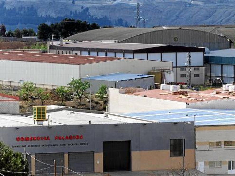 Vista panorámica del polígono industrial de La Charluca, en Calatayud.