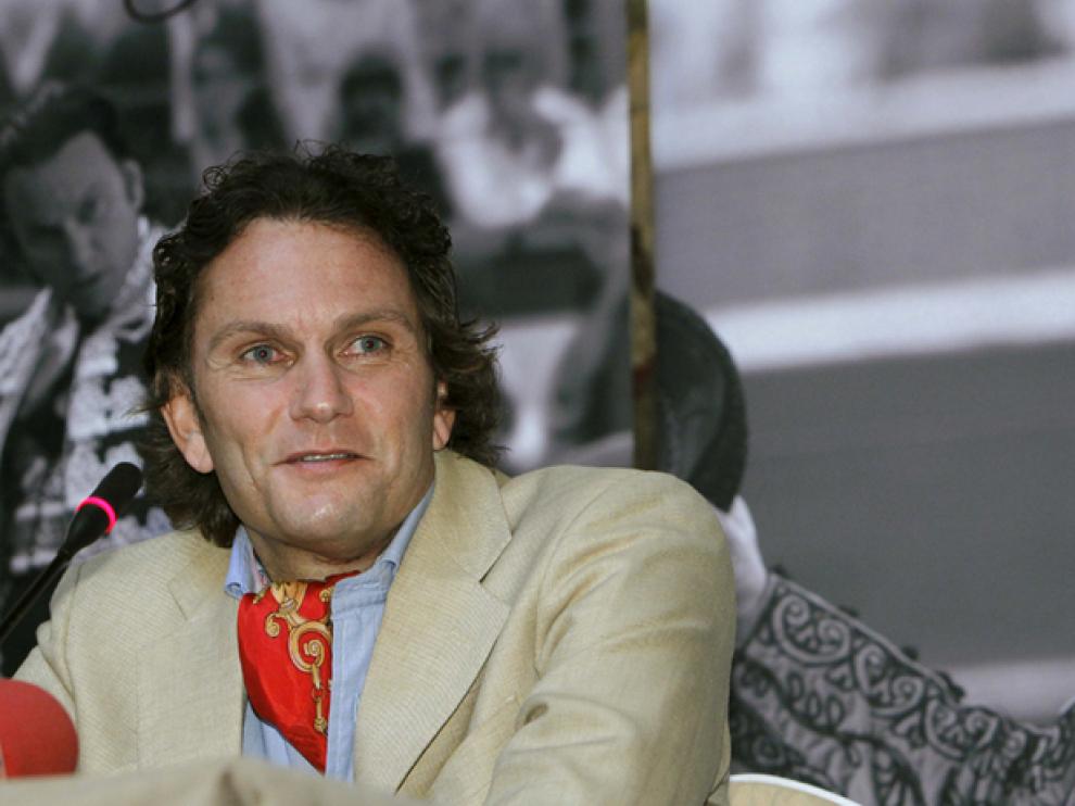 El torero Julio Aparicio durante el encuentro que ha tenido con los medios de comunicación