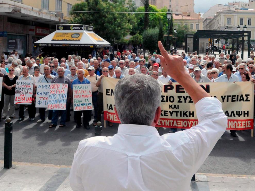 Imagen de las protestas en días pasados en Grecia