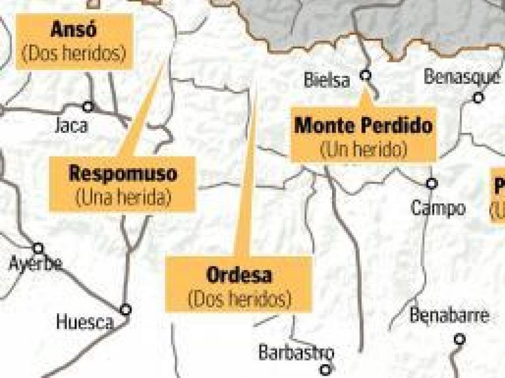 Otros cuatro montañeros rescatados en Huesca